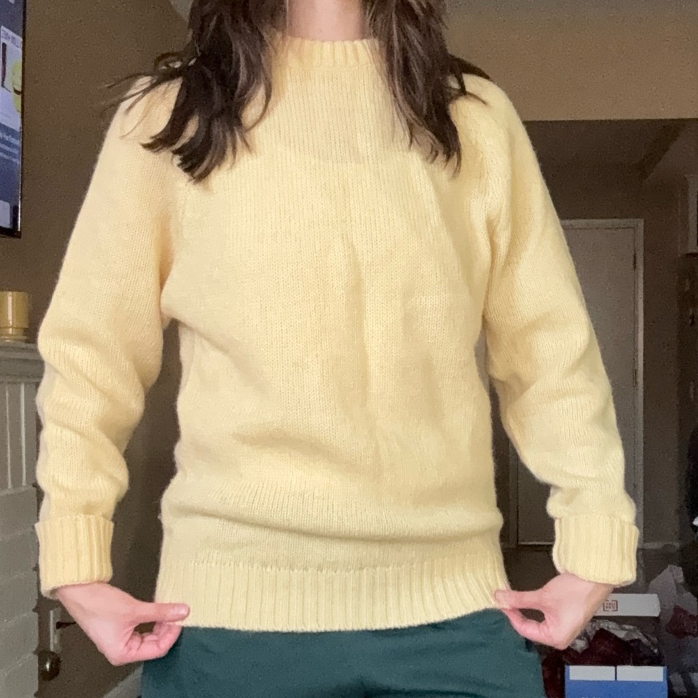 Yellow Knit Fisherman Sweater